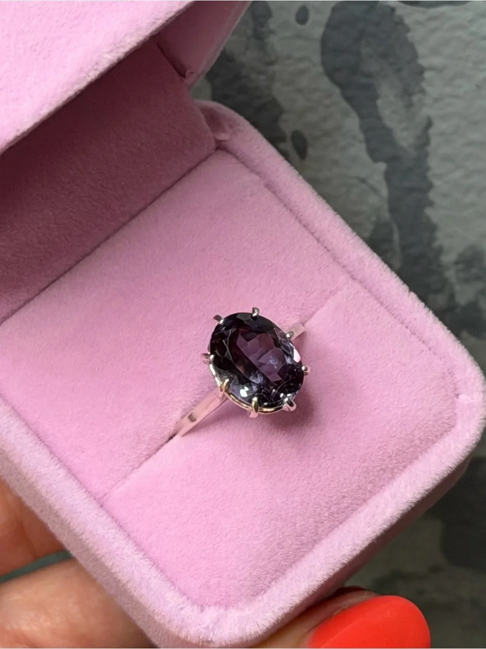 Sold!! Natural Alexandrite 6.05CT Certified 925 Sterling Silver Ring 7.5
